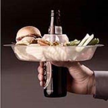 Plate that fits over a bottle