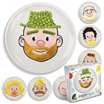 Simple plates with faces that let you decorate your own plate