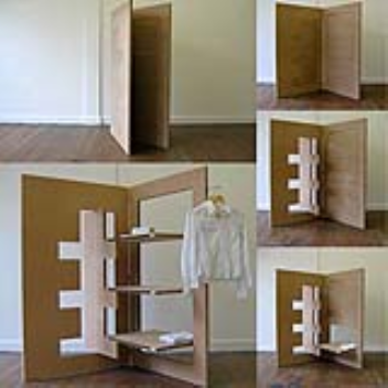 Flat furniture that can be folded out when needed