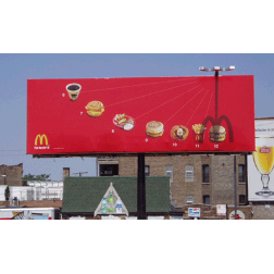 McDonald's new sundial billboard