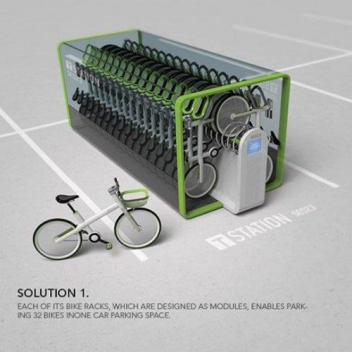 This unique storage method will rely on enclosed vertical modules, letting the solitary space that holds a single car park 32 bikes