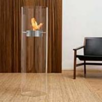 The Geniol fireplace uses a firepaste that has no messy residue or smoke