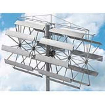 Horizontal axis flat blade wind turbine