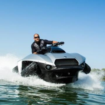 Quadski, a 4-stoke, quad-bike that converts to a jet ski.