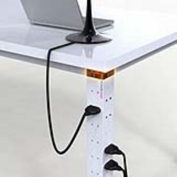 Power outlets in the leg of a table