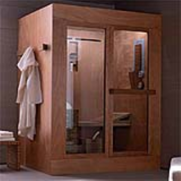 Shower cabine with a steam and sauna function