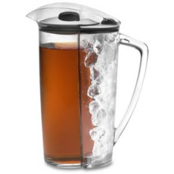 Jug with seperate area for ice cubes