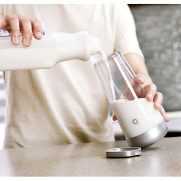 A smart milk jug that detects when the milk is off and reminds you to buy more