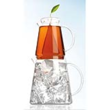 Tea jug which stad on top of an ice pitcher