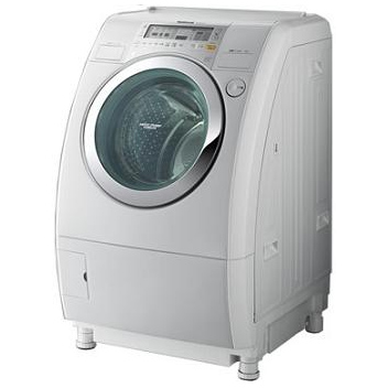 Washer/dryer with a tilted drum that uses no heater or water during the cycle