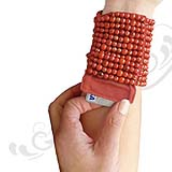 Beaded and fabric bracelets hide a secret wallet