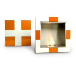 A flue less fireplacethat does not require any installation or utility connection for fuel supply