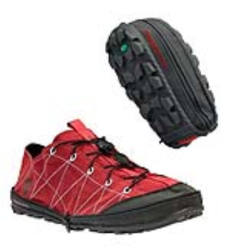 Timberland trail shoes fold up and zip closed for stowage