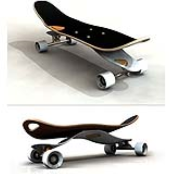 Skateboard that gives the feeling of riding on waves