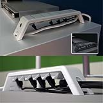 Power strip that hides the wires underneath