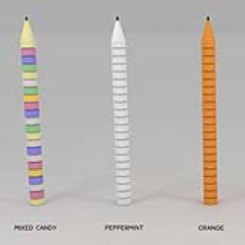 Pen made of candy that can be eaten