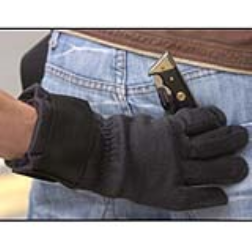 Metal detecting gloves for policeman