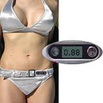 Integrated UV meter in a bikini