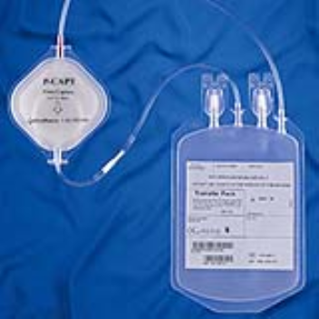 Blood filter which can remove prions from donated blood