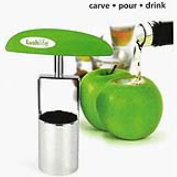 Wine glass made from an apple